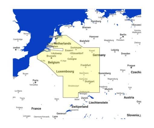 C-MAP BELGIUM INLAND AND RIVER RHEIN-4D M-EN-D076-MS cartographie marine