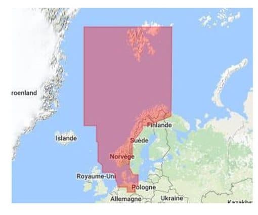 C-MAP NORTH SEA AND DENMARK-4D M-EN-D300-MS cartographie marine