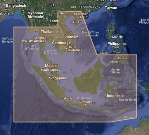 C-MAP THAILAND,MALAYSIA,WEST INDONESIA-MAX M-IN-M203-MS cartographie marine