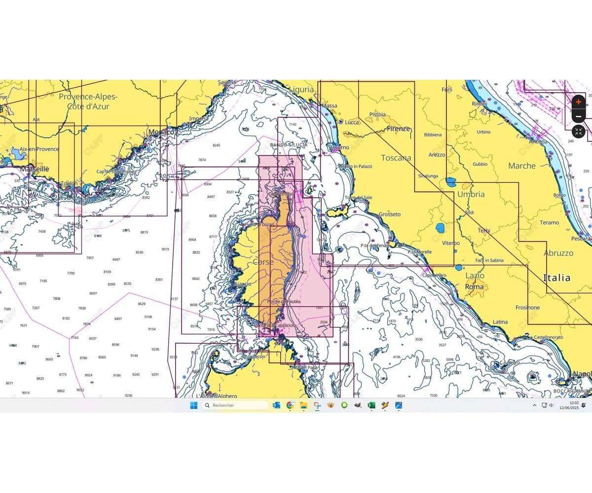 C-MAP CORSICA EAST-MAX-IT M-EM-M014-MS cartographie marine