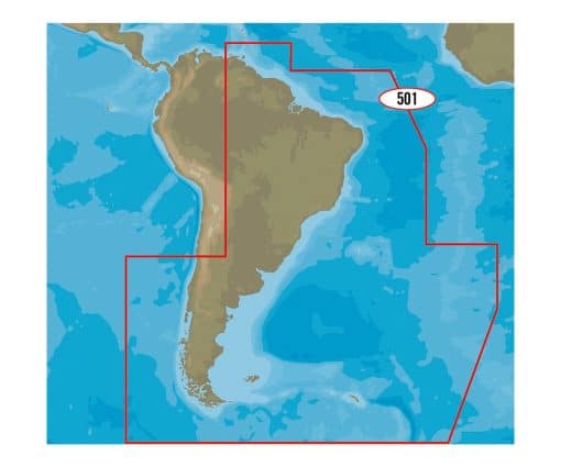 C-MAP GULF OF PARIA TO CAPE HORN-4D M-SA-D501-MS cartographie marine