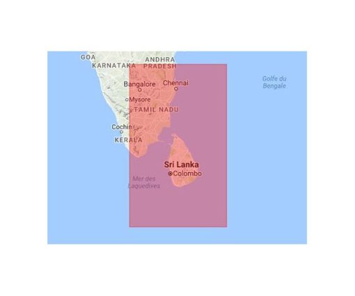 C-MAP INDIA SOUTH EAST COAST & SRI LANKA-4D M-IN-D213-MS cartographie marine