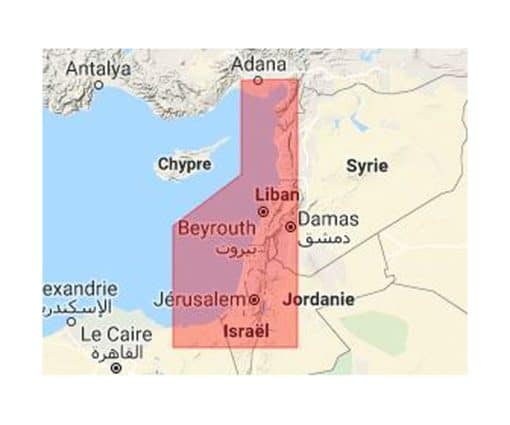 C-MAP ISRAEL,LEBANON AND SYRIA-4D M-ME-D015-MS cartographie marine