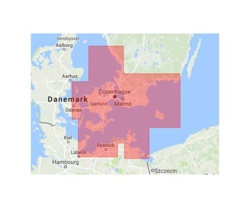 C-MAP KULLEN TO MALMOE AND SJEALLAND-MAX M-EN-M109-MS cartographie marine