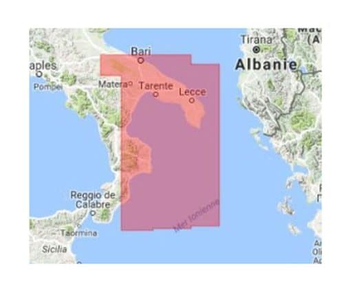 C-MAP ROCCELLA IONICA TO BARI-MAX-IT M-EM-M060-MS cartographie marine