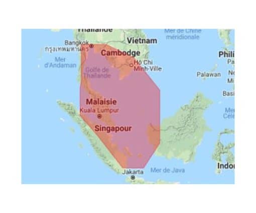 C-MAP SINGAPORE AND GULF OF THAILAND-4D M-AS-D209-MS cartographie marine