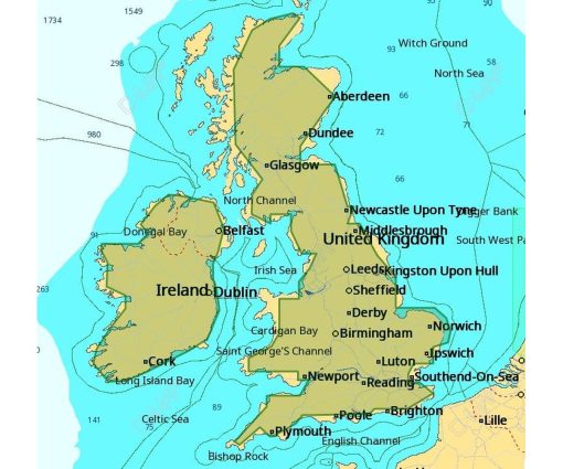 C-MAP UK AND IRELAND INLAND WATERS-4D M-EW-D334-MS cartographie marine