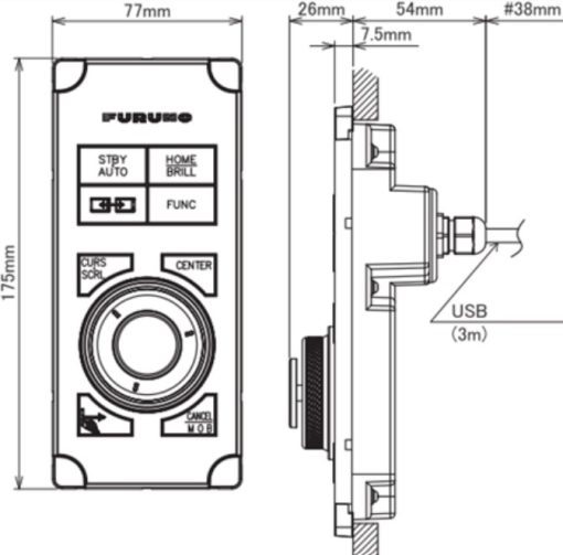 Commande déportée MCU-004 Navnet Tztouch - Furuno - 00003339200 – Image 2