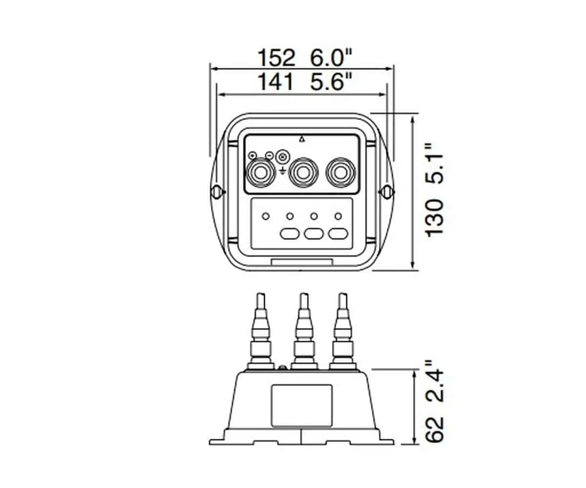 Dimensions du compas électronique Furuno PG-500 MiniGyro