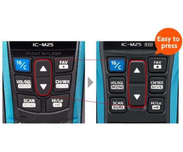 ICOM-IC-M25-touches-M25EVO