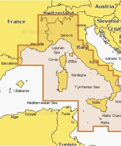 Carte marine Navionics+ NAEU012R - Mediterranean Sea, Cen. & West - 010-C1317-30