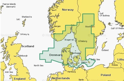 Carte marine Navionics Platinium+ NPEU042R - Oslo to Trelleborg - 010-C1324-40