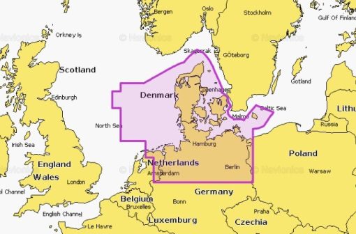 Carte marine Navionics Platinium+ NPEU077R - Denmark & Germany, North - 010-C1322-40