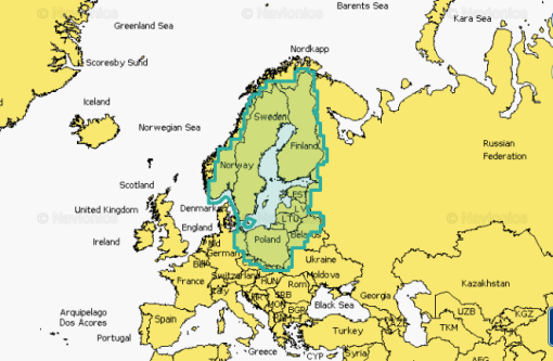 Carte marine Navionics Platinium+ NPEU644L - Baltic Sea - 010-C1352-40