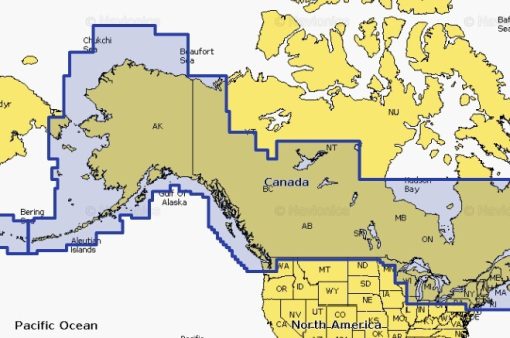 Carte marine Platinium+ NPUS004R - Canada & Alaska - 010-C1367-40