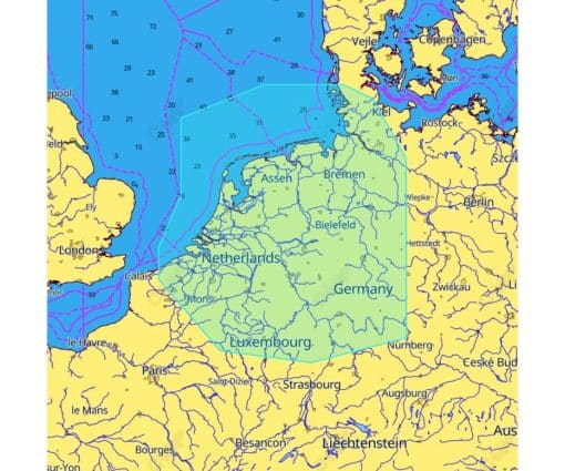 C-MAP DISCOVER - Benelux Inland & Coastal M-EN-Y216-MS cartographie marine