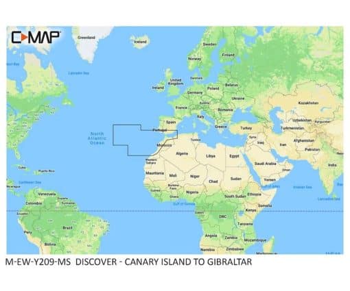 C-MAP DISCOVER - Canary Island to Gibraltar M-EW-Y209-MS cartographie marine