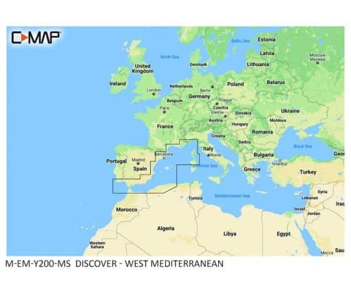 C-MAP DISCOVER - West Mediterranean M-EM-Y200-MS cartographie marine