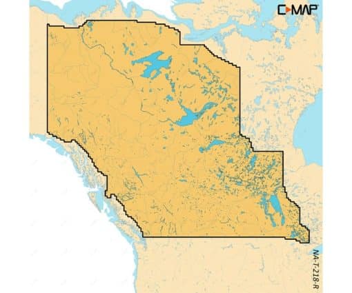 C-MAP REVEAL X - CANADA WEST LAKES M-NA-T-218-R-MS cartographie marine