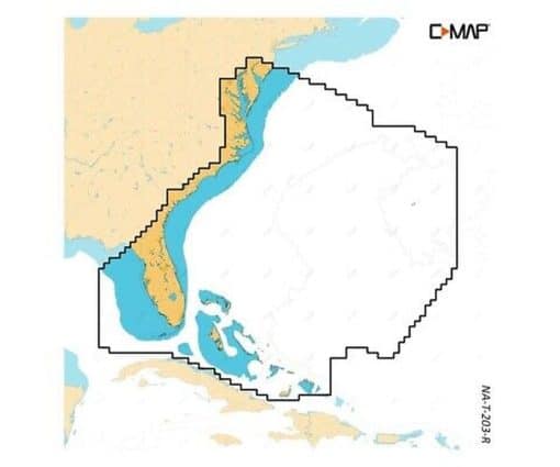 C-MAP REVEAL X - CHESAPEAKE BAY, THE BAHAMAS M-NA-T-203-R-MS cartographie marine