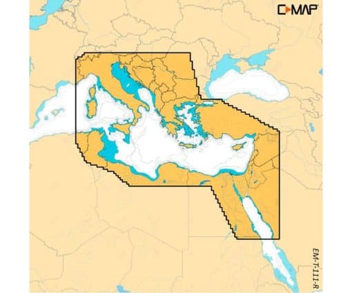 C-MAP REVEAL X - EAST MEDITERRANEAN M-EM-T-111-R-MS cartographie marine