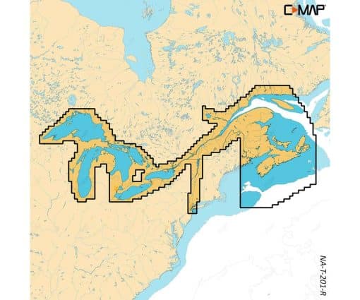 C-MAP REVEAL X - GREAT LAKES M-NA-T-201-R-MS cartographie marine