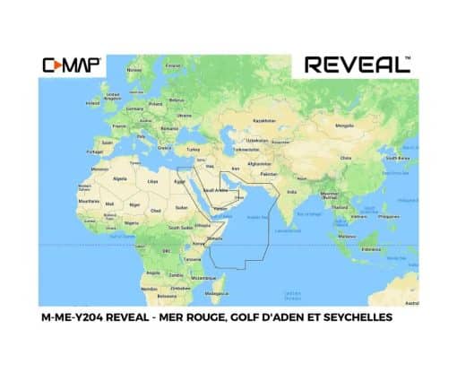 C-MAP REVEAL X - RED SEA, THE GULF AND SEYCHELLES IS. M-ME-T-204-R-MS cartographie marine