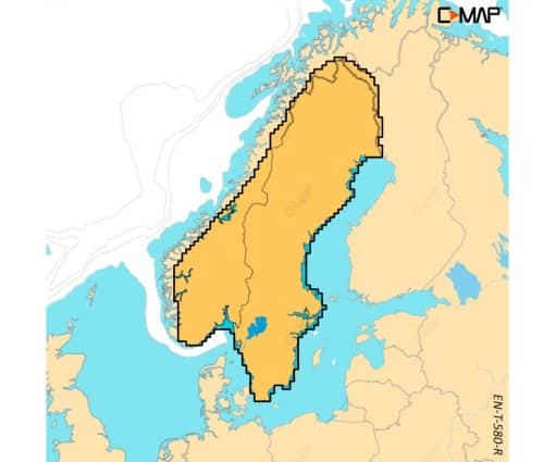 C-MAP REVEAL X - SCANDINAVIA INLAND M-EN-T-580-R-MS cartographie marine