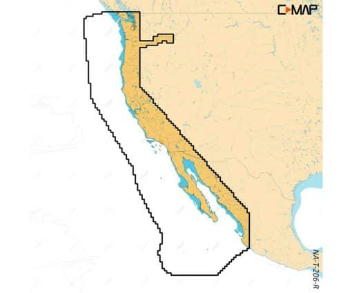 C-MAP REVEAL X - US WEST COAST AND BAJA CALIFORNIA M-NA-T-206-R-MS cartographie marine