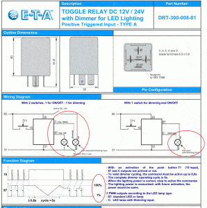 Relais Dimmer E-T-A DRT-300-008-01