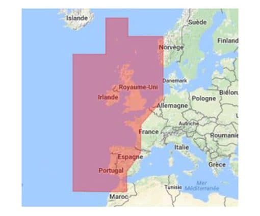 C-MAP WESTERN EUROPE BATHY-MAX M-EW-M332-MS cartographie marine