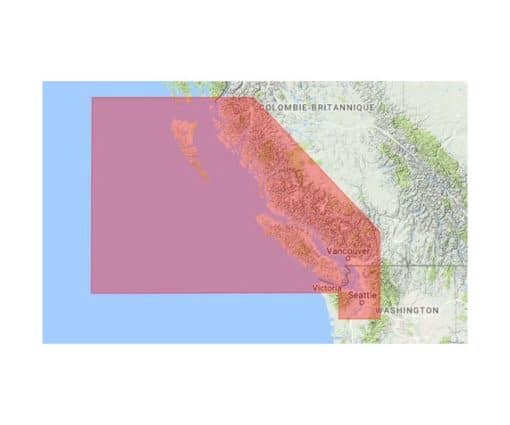 C-MAP BC:JUAN DE FUCA TO DIXON ENTRANCE(B)-MAX M-NA-M720-MS cartographie marine