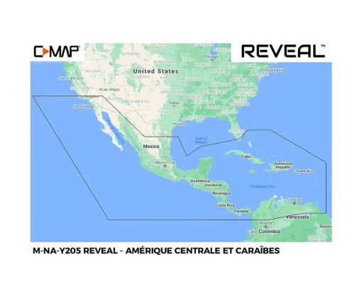 C-MAP REVEAL X - CENTRAL AMERICA AND CARIBBEAN M-NA-T-205-R-MS cartographie marine