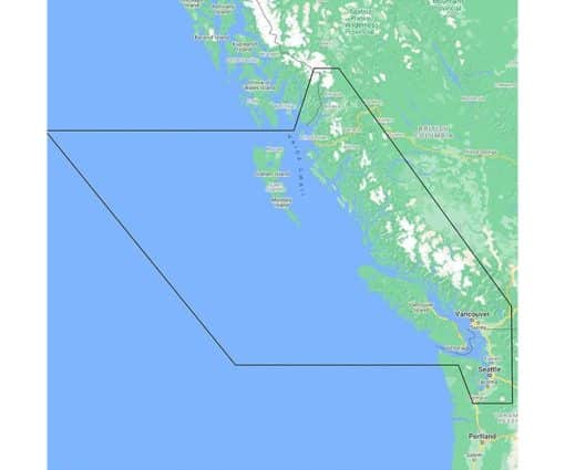 C-MAP REVEAL - BRITISH COLUMBIA & PUGET SOUND M-NA-Y207-MS cartographie marine