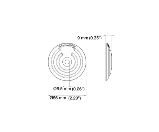 Plaque de masse ronde 55 MM - RA206 _ 1