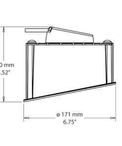 Plan avec les dimensions de la sonde Airmar M422