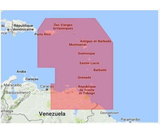 C-MAP PUERTO RICO TO RIO ORINOCO-4D M-NA-D964-MS cartographie marine