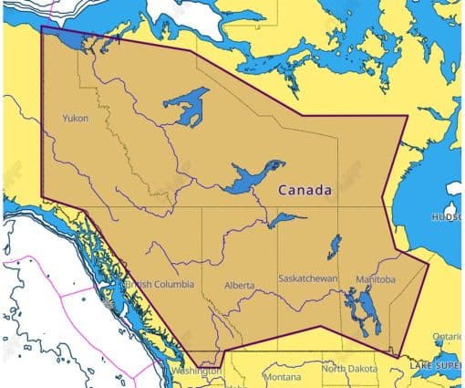 C-MAP CANADA LAKES WEST-4D M-NA-D051-MS cartographie marine