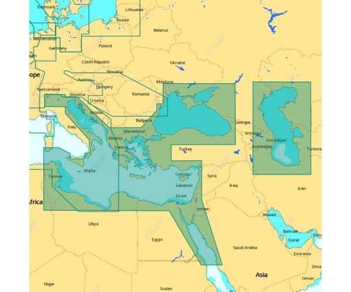 C-MAP EAST MEDITER.,BLACK CASPIAN SEAS-4D M-EM-D111-MS cartographie marine