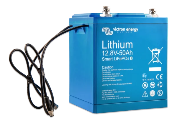 12V50AhLithiumbatteryright Victron - Lithium SMART LiFePO4 batterie - 12v et 24v