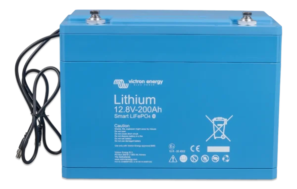 BAT512120610LiFePO4Battery128V-200AhSmartfront-top Victron - Lithium SMART LiFePO4 batterie - 12v et 24v