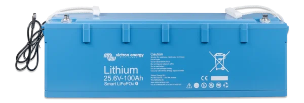BAT524110610LiFePO4Battery256V-100AhSmartfront-top Victron - Lithium SMART LiFePO4 batterie - 12v et 24v