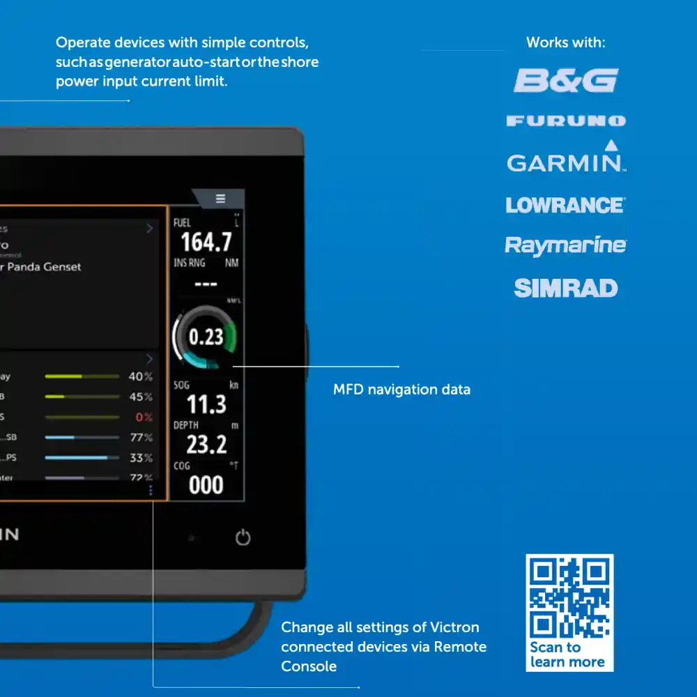 Compatibilité SmartSolar MPPT Victron avec écrans multifonctions marine