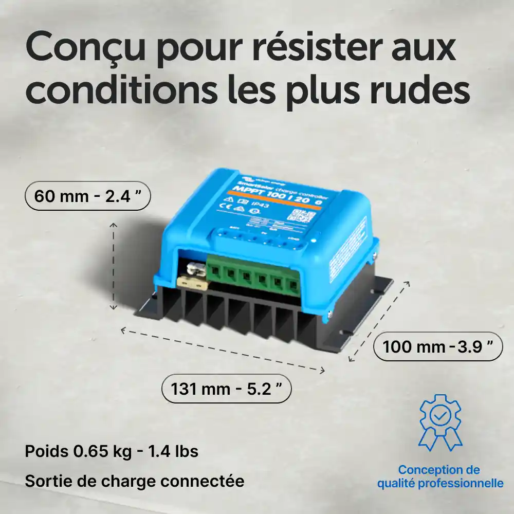 Résistance SmartSolar MPPT Victron aux conditions exigeantes