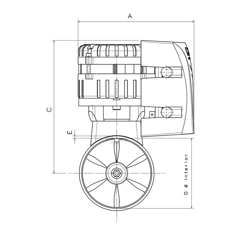 Dessin technique Max Power ECO 150 Proportional 24V Ø250