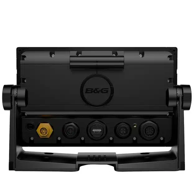 Face arrière du B&G Zeus S 9 avec connecteurs réseau, alimentation et sonar