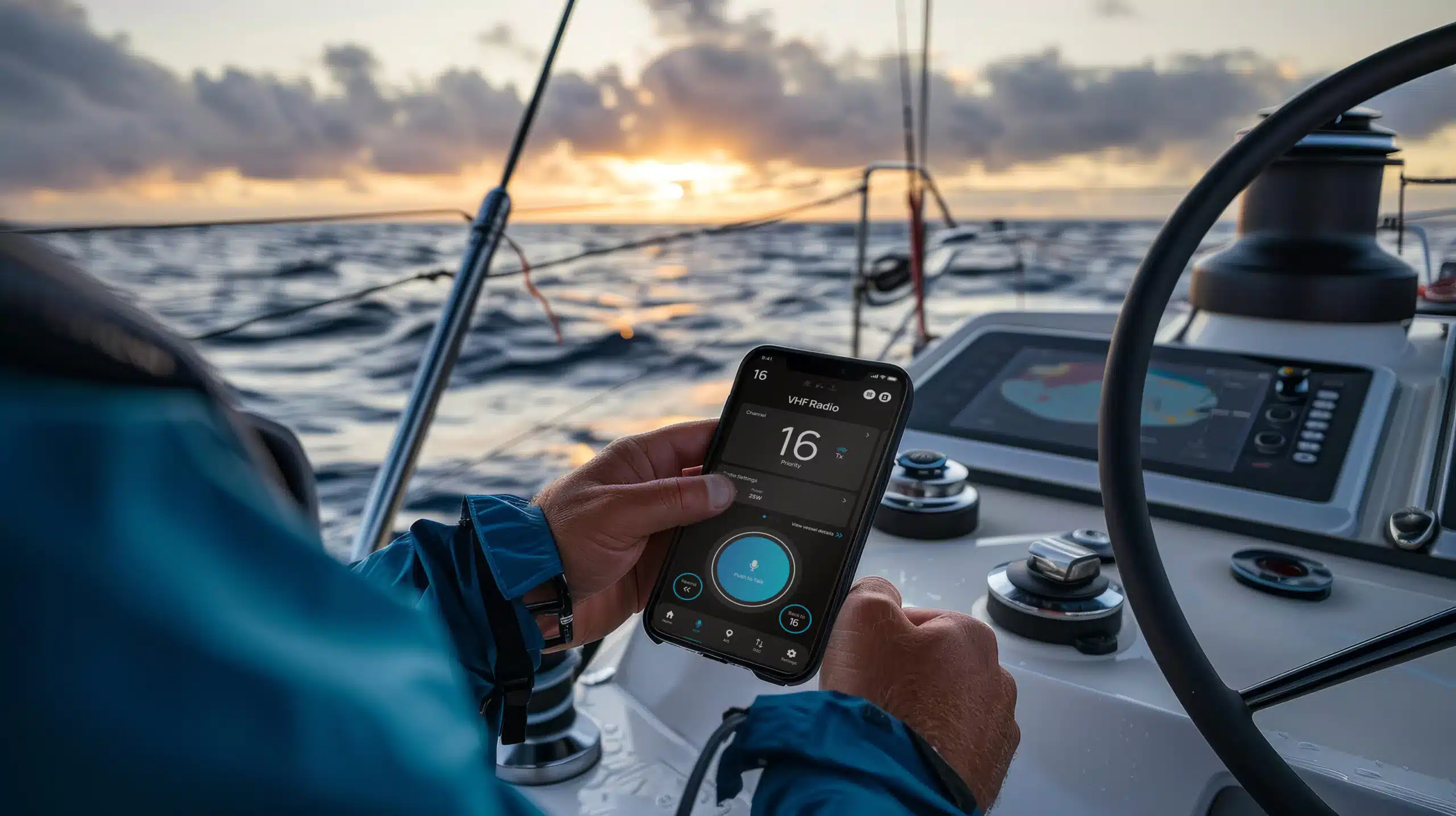 Utilisation VHF Em-Trak X100 avec smartphone